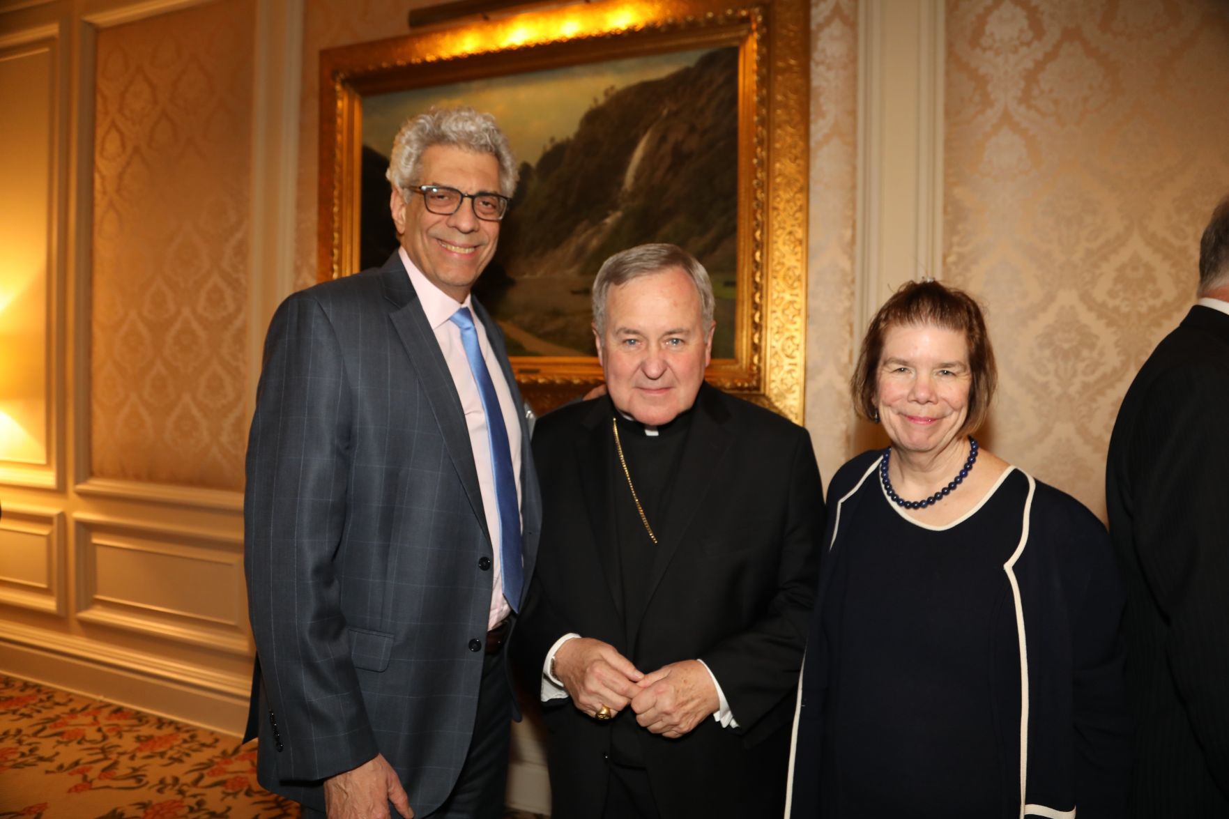 Dr. Fred Pestello, Archbishop Robert J. Bishop, Dr. Fran Pestello
